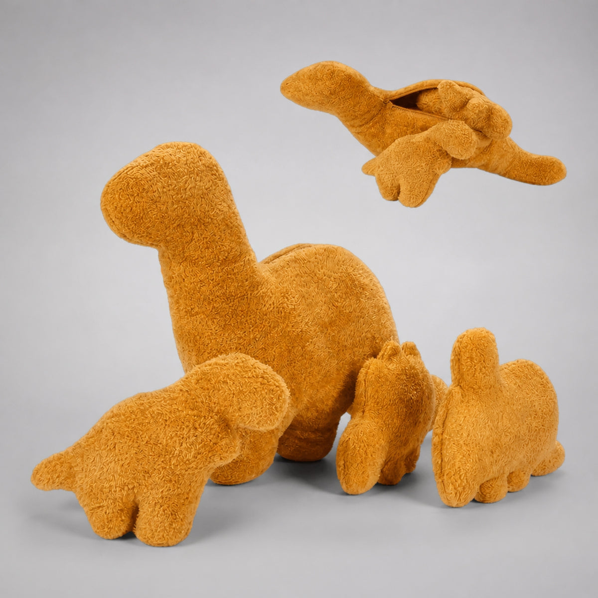 Dino nugget plush pillow with mini nugget plushies