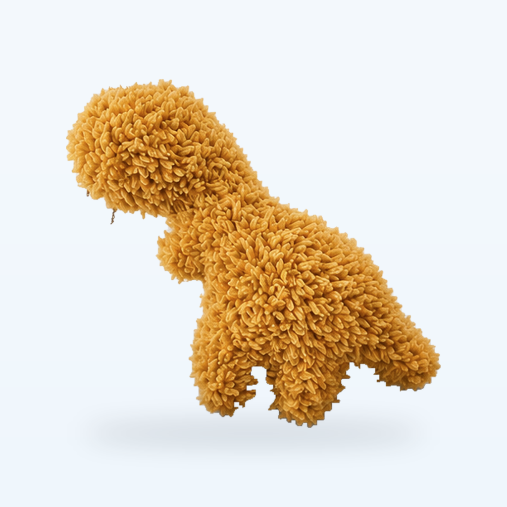 T. rex dino nugget plush keychain