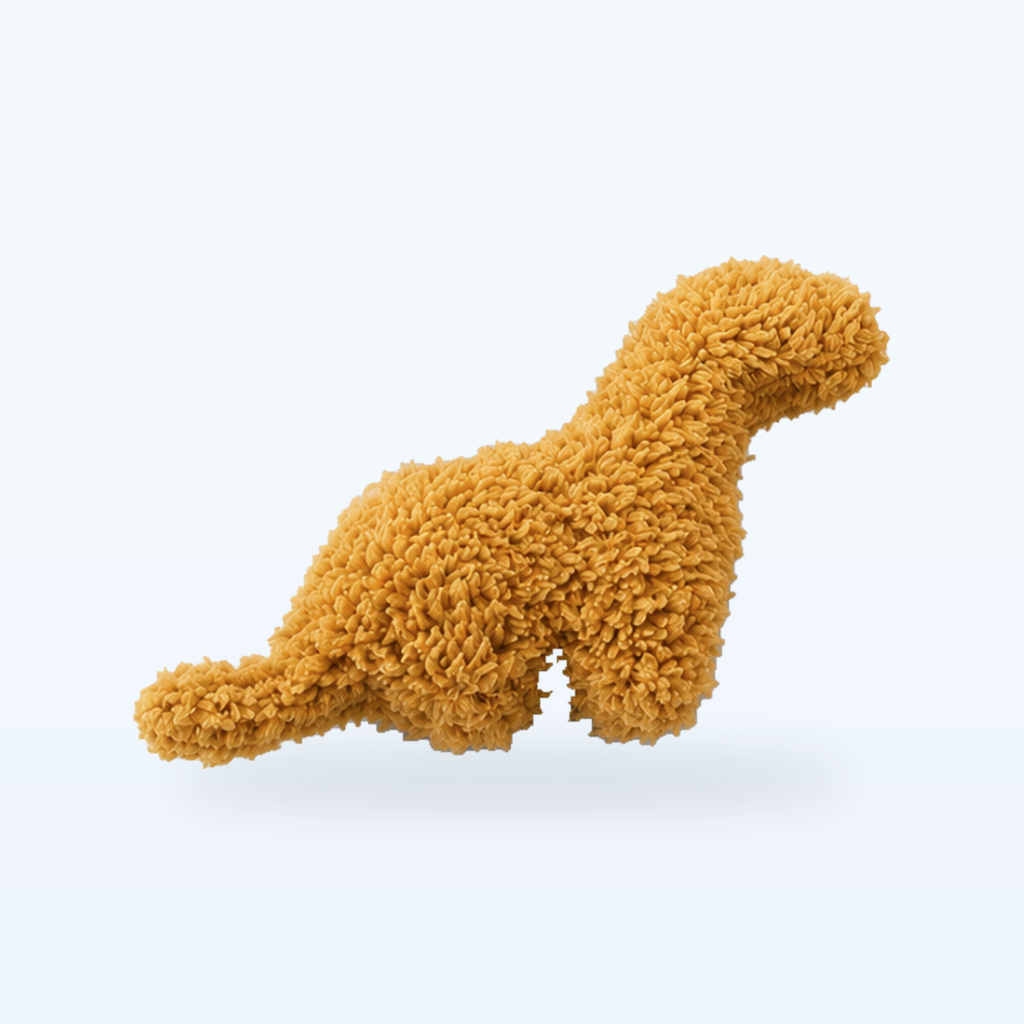 Brontosaurus dino nugget plush keychain