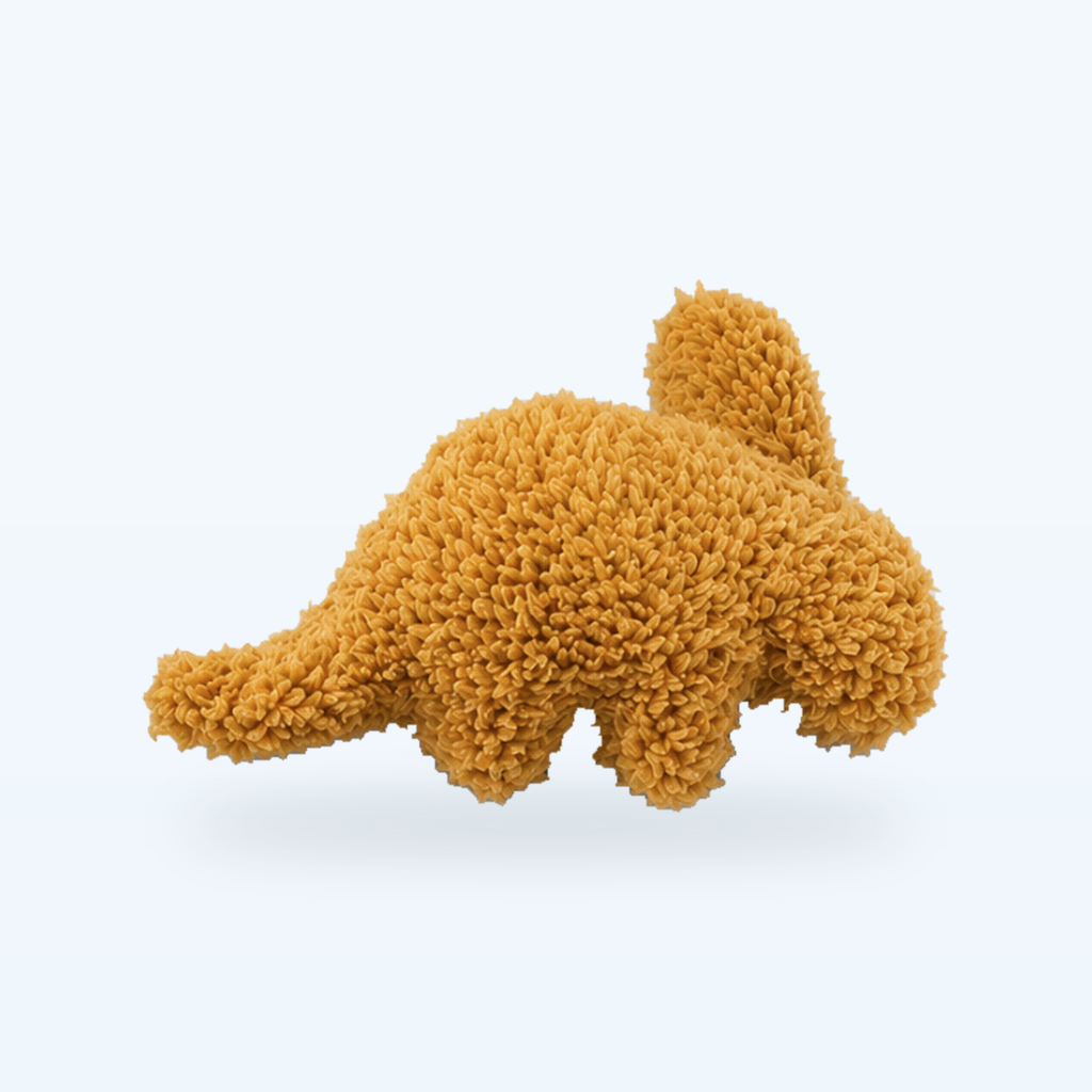 Triceratops dino nugget plush keychain