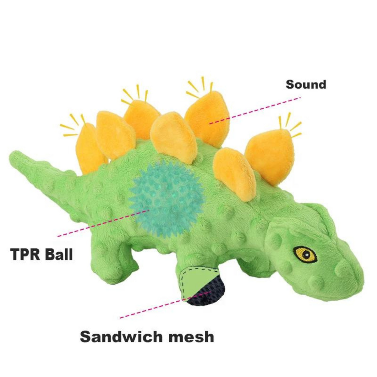 Stegosaurus Dog Toy - photo 6