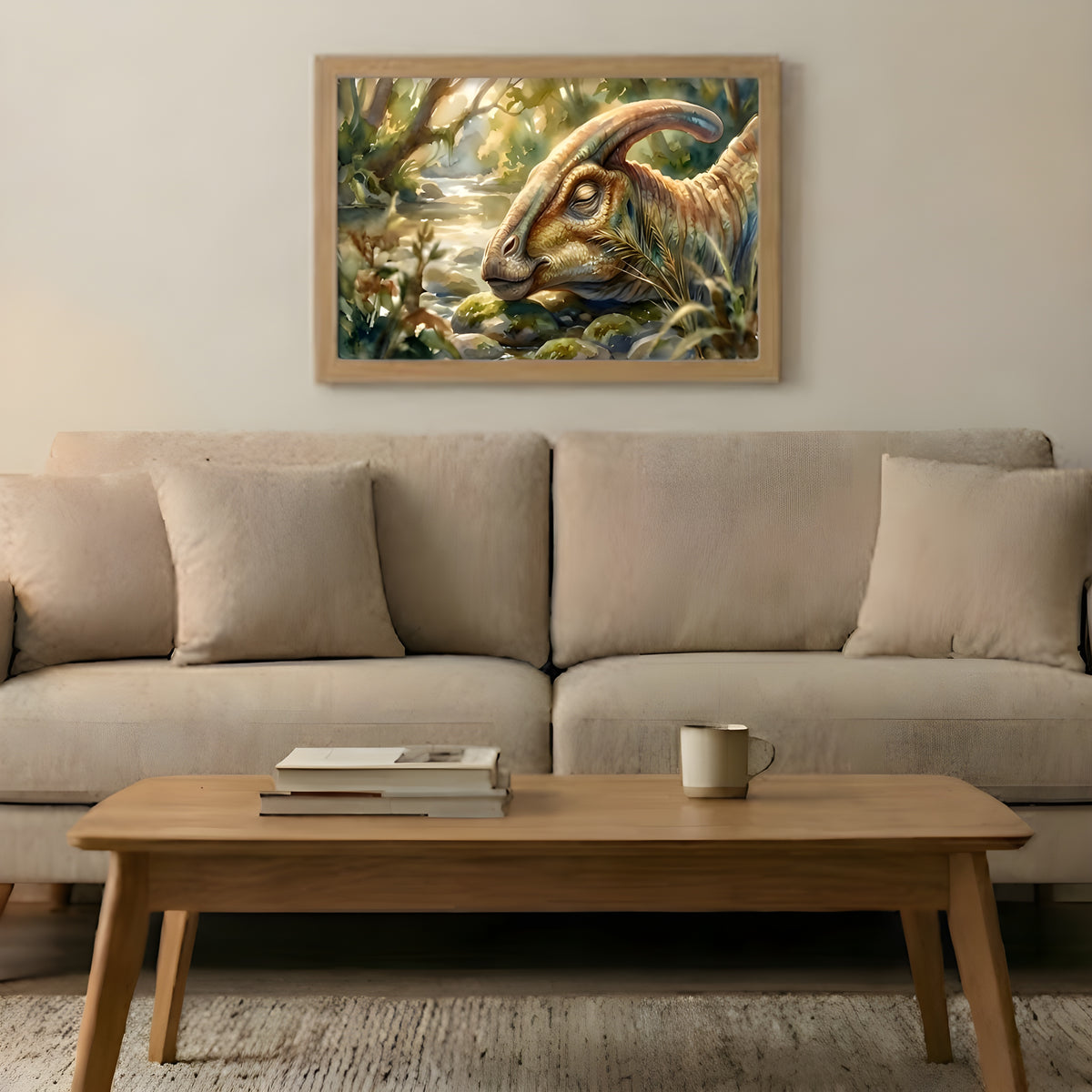 Parasaurolophus | Sleeping Dinosaurs Posters – 60 × 40 cm (23.6 × 15.7 in)