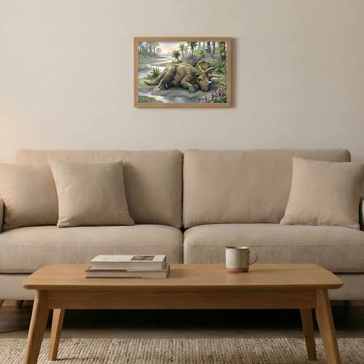 Triceratops | Sleeping Dinosaurs Posters – 30 × 20 cm (11.8 × 7.9 in)