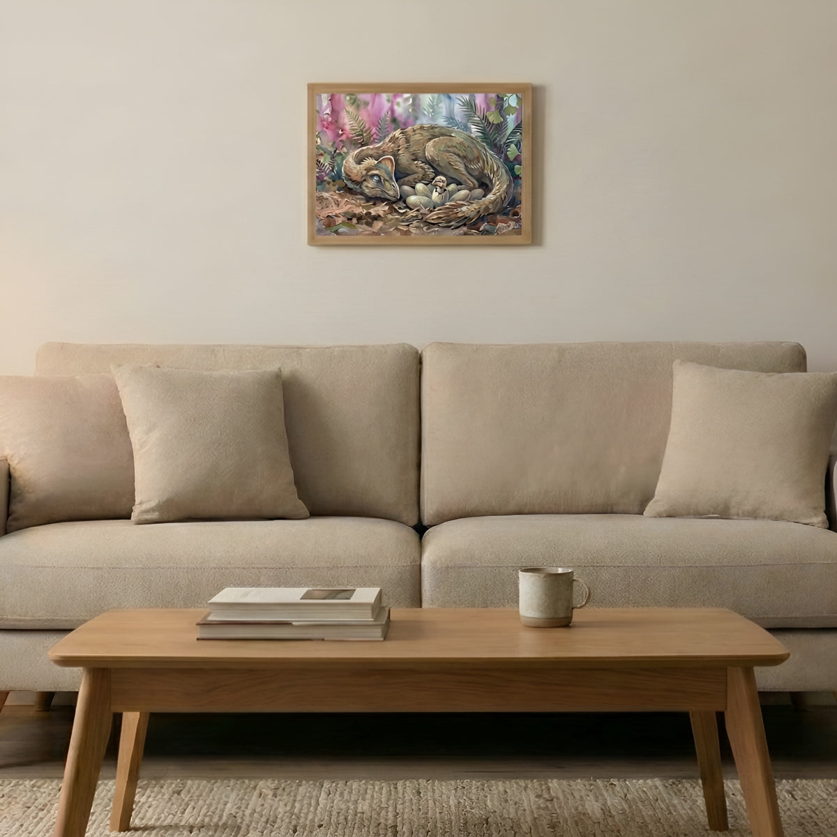 Oviraptor | Sleeping Dinosaurs Posters – 30 × 20 cm (11.8 × 7.9 in)