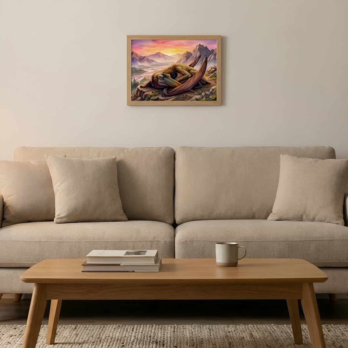Quetzalcoatlus | Sleeping Dinosaurs Posters – 30 × 20 cm (11.8 × 7.9 in)