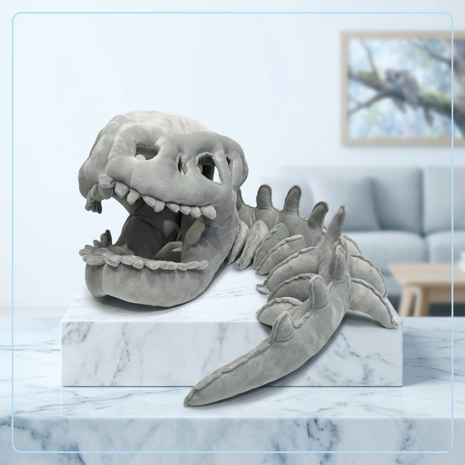 Dinosaurierskelett-Plüschkissen - photo 3