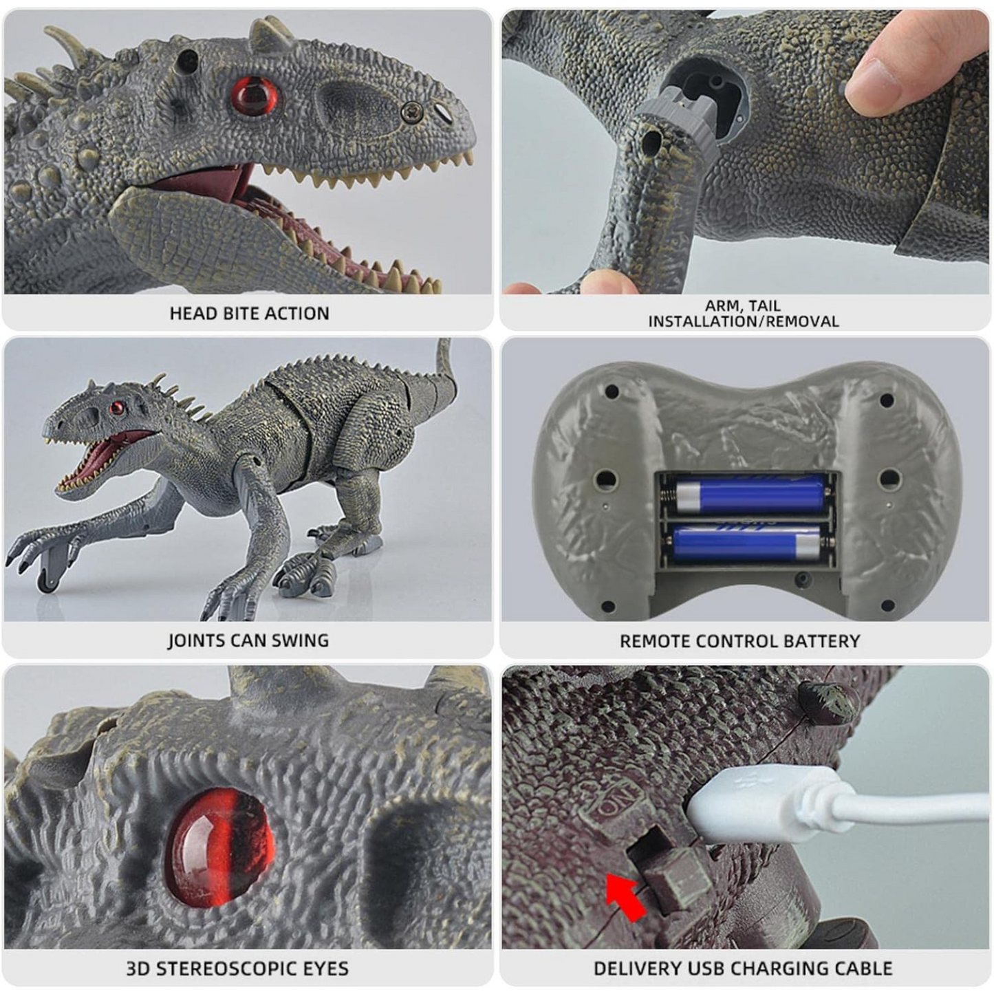 Remote Control Indominus Rex Dinosaur Toy – Roaring, Walking & Fog-Spraying