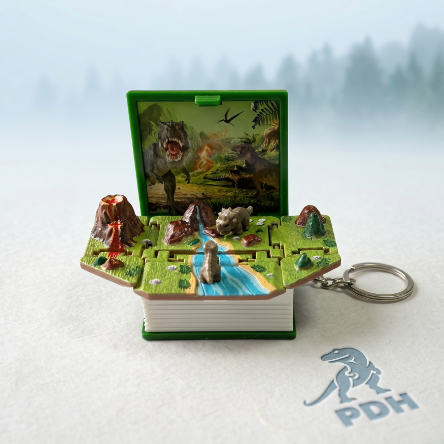 Dinosaurier-Pop-up-Buch-Schlüsselanhänger - photo 5