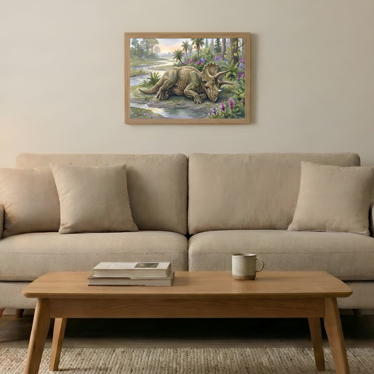 Triceratops | Sleeping Dinosaurs Posters – 40 × 30 cm (15.7 × 11.8 in)
