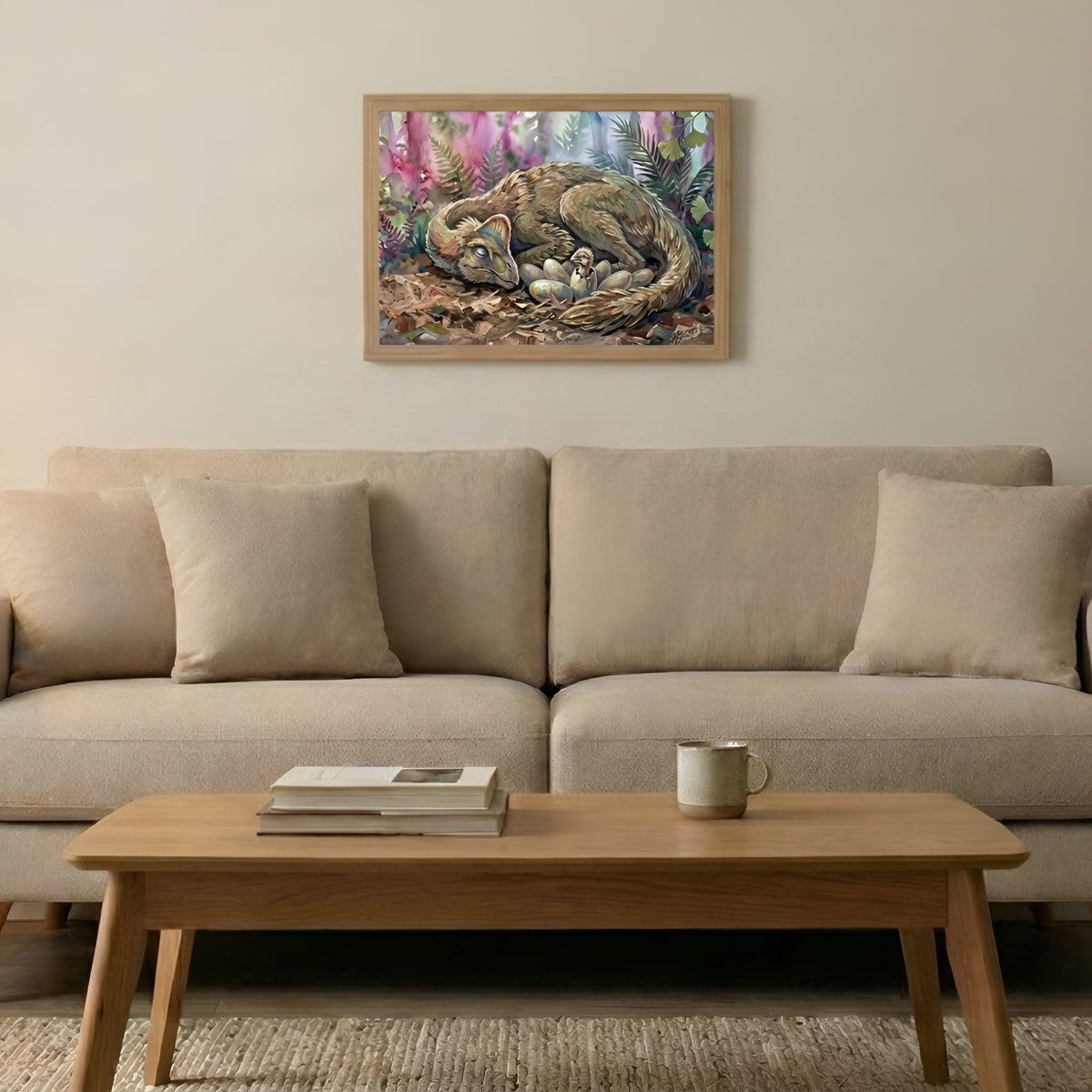 Oviraptor | Sleeping Dinosaurs Posters – 40 × 30 cm (15.7 × 11.8 in)