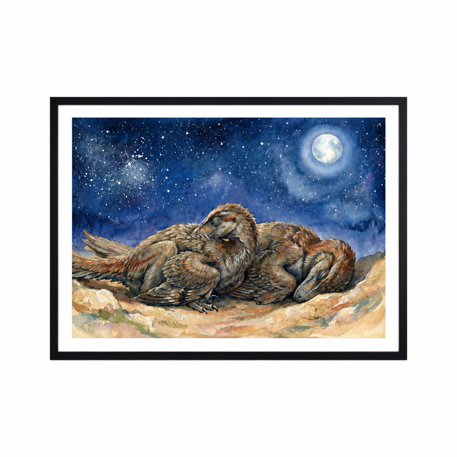 Velociraptor | Sleeping Dinosaurs Posters