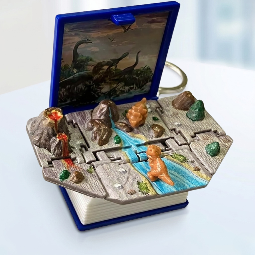 Dinosaurier-Pop-up-Buch-Schlüsselanhänger - photo 6