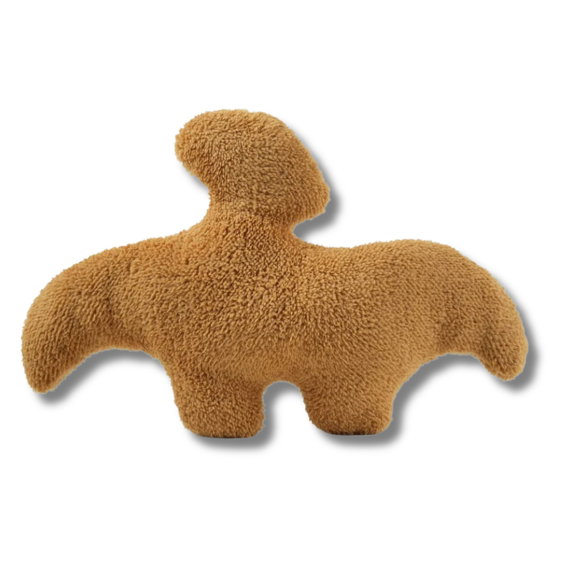 Pterosaur dinosaur chicken nugget plush pillow with spread wings, front view