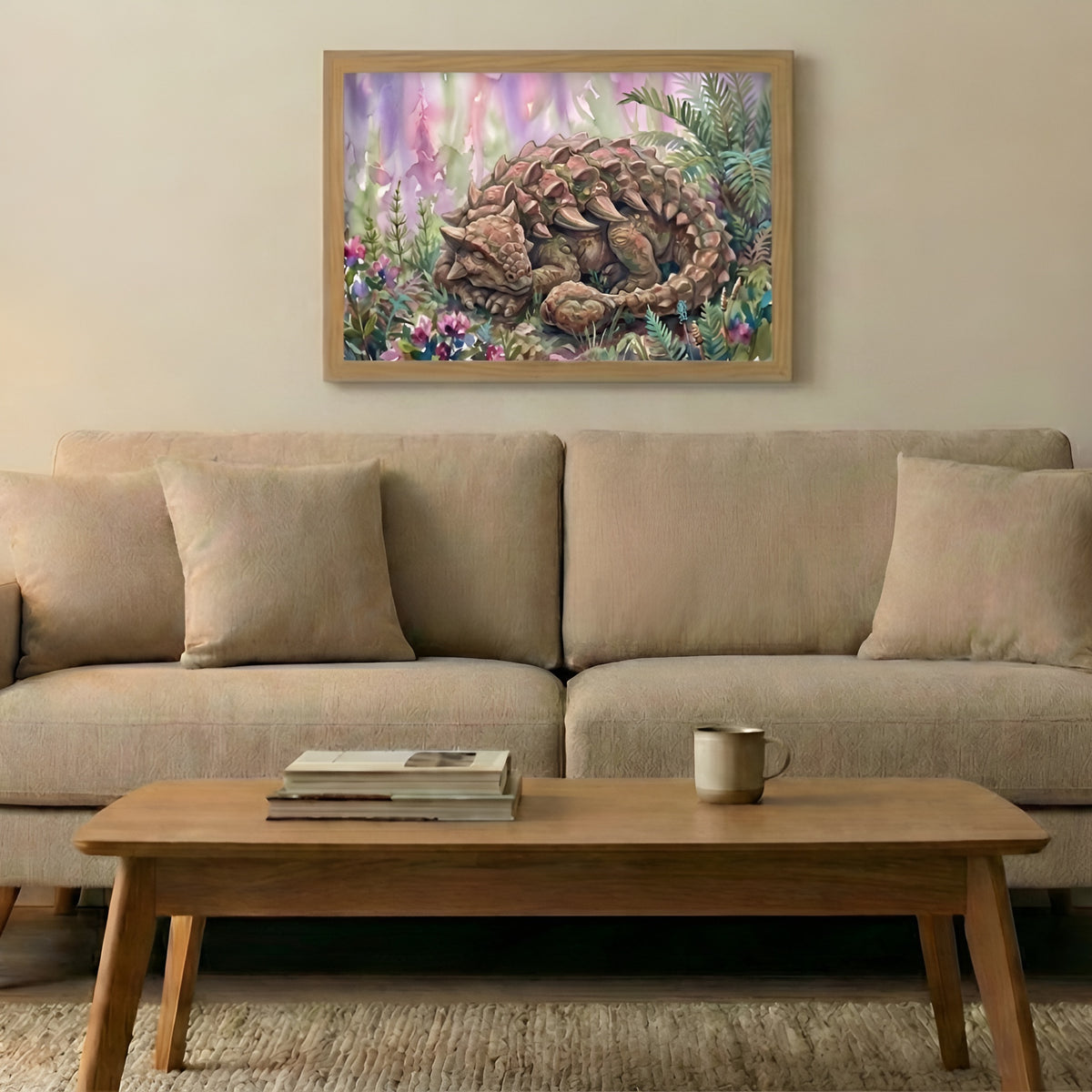 Ankylosaurus | Sleeping Dinosaurs Posters – 60 × 40 cm (23.6 × 15.7 in)
