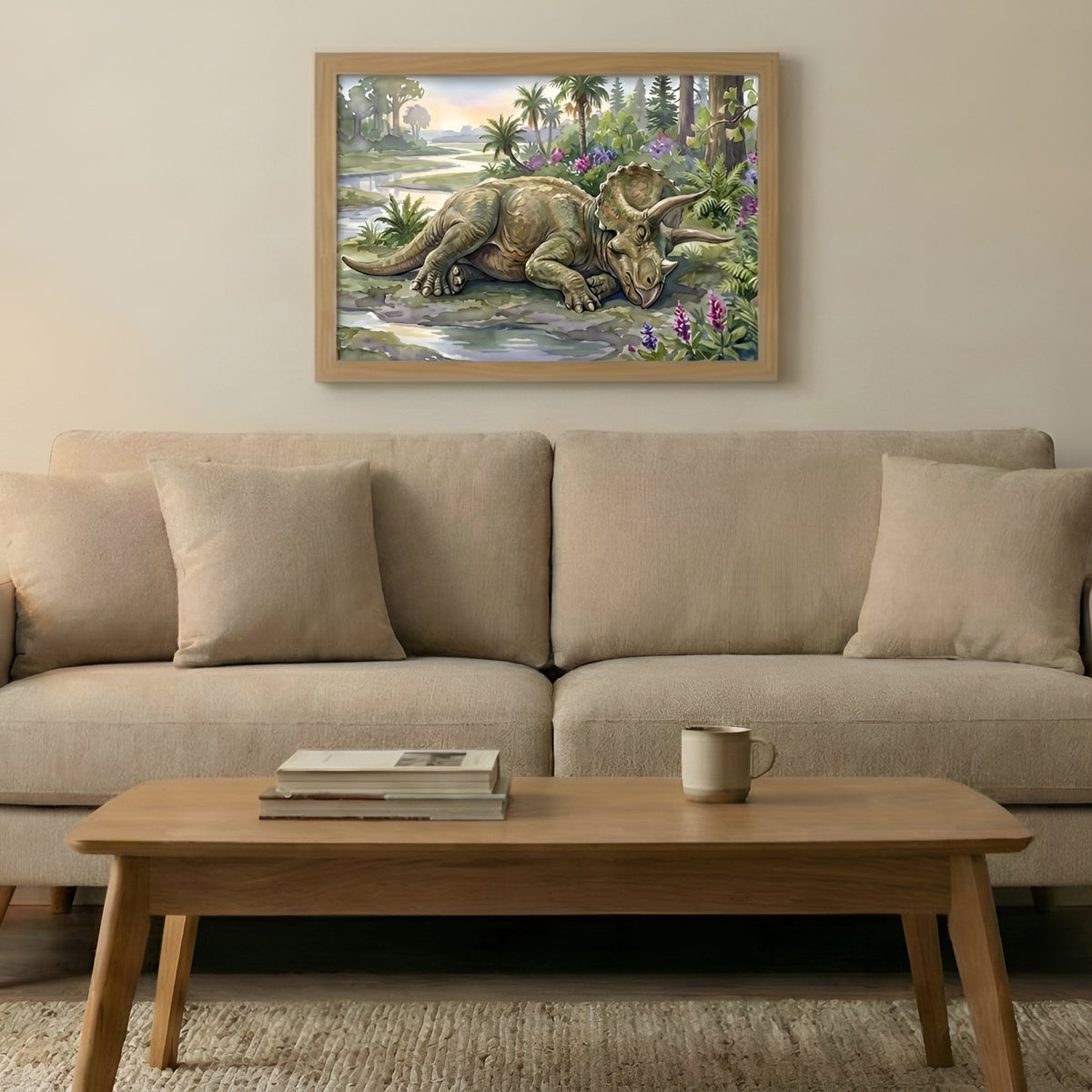Triceratops | Sleeping Dinosaurs Posters – 60 × 40 cm (23.6 × 15.7 in)