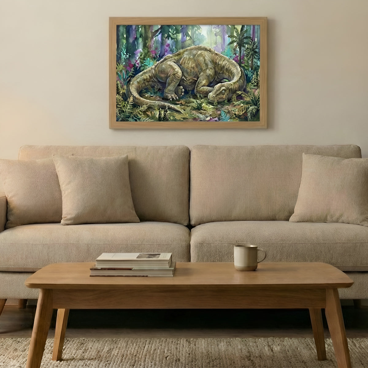 Brachiosaurus | Sleeping Dinosaurs Posters – 60 × 40 cm (23.6 × 15.7 in)