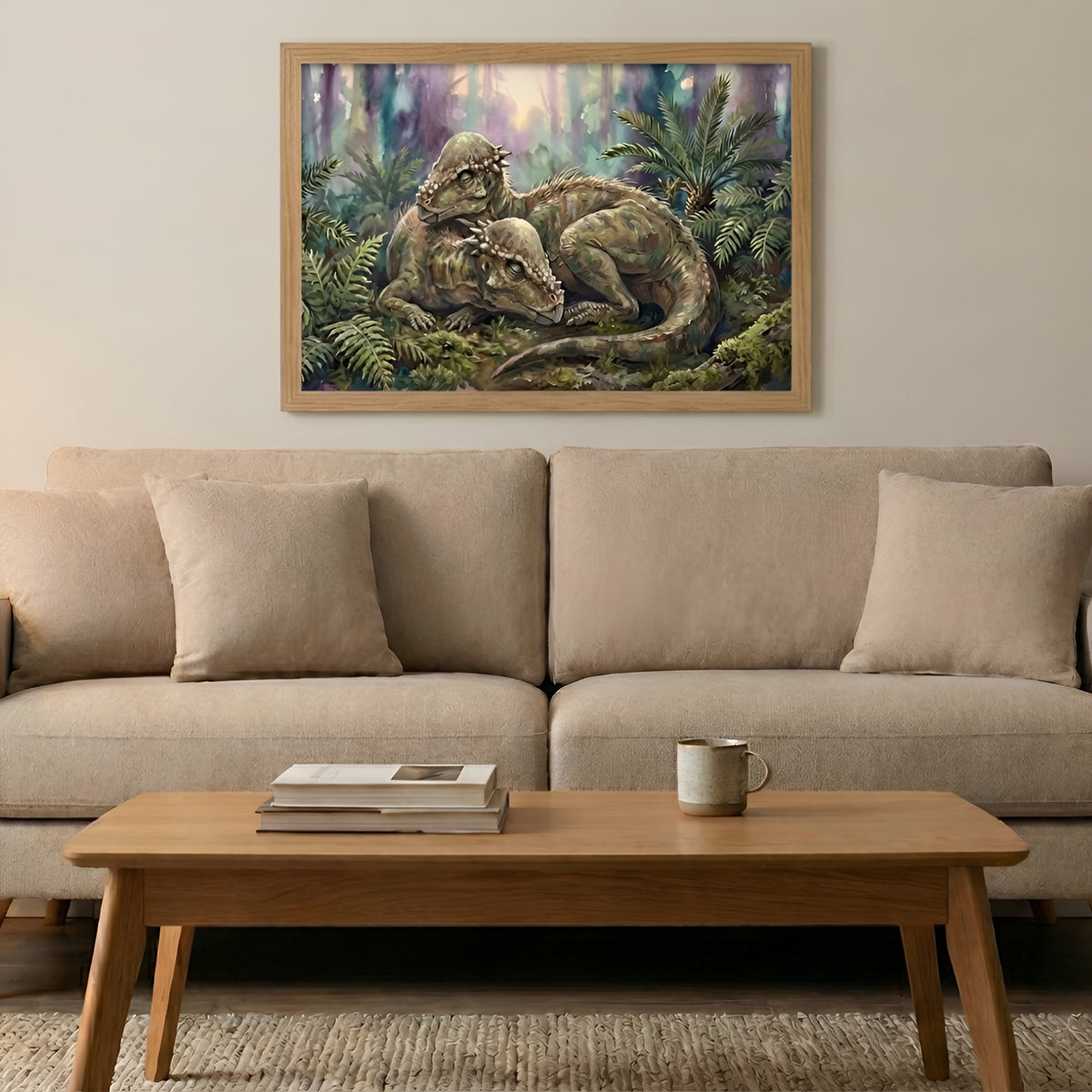 Pachycephalosaurus | Sleeping Dinosaurs Posters – 60 × 40 cm (23.6 × 15.7 in)