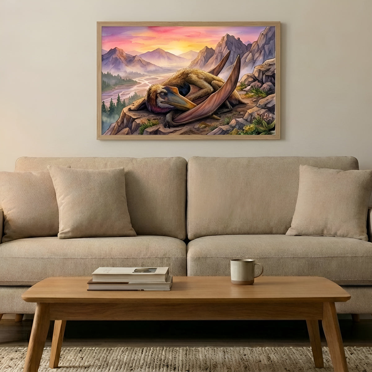 Quetzalcoatlus | Sleeping Dinosaurs Posters – 60 × 40 cm (23.6 × 15.7 in)