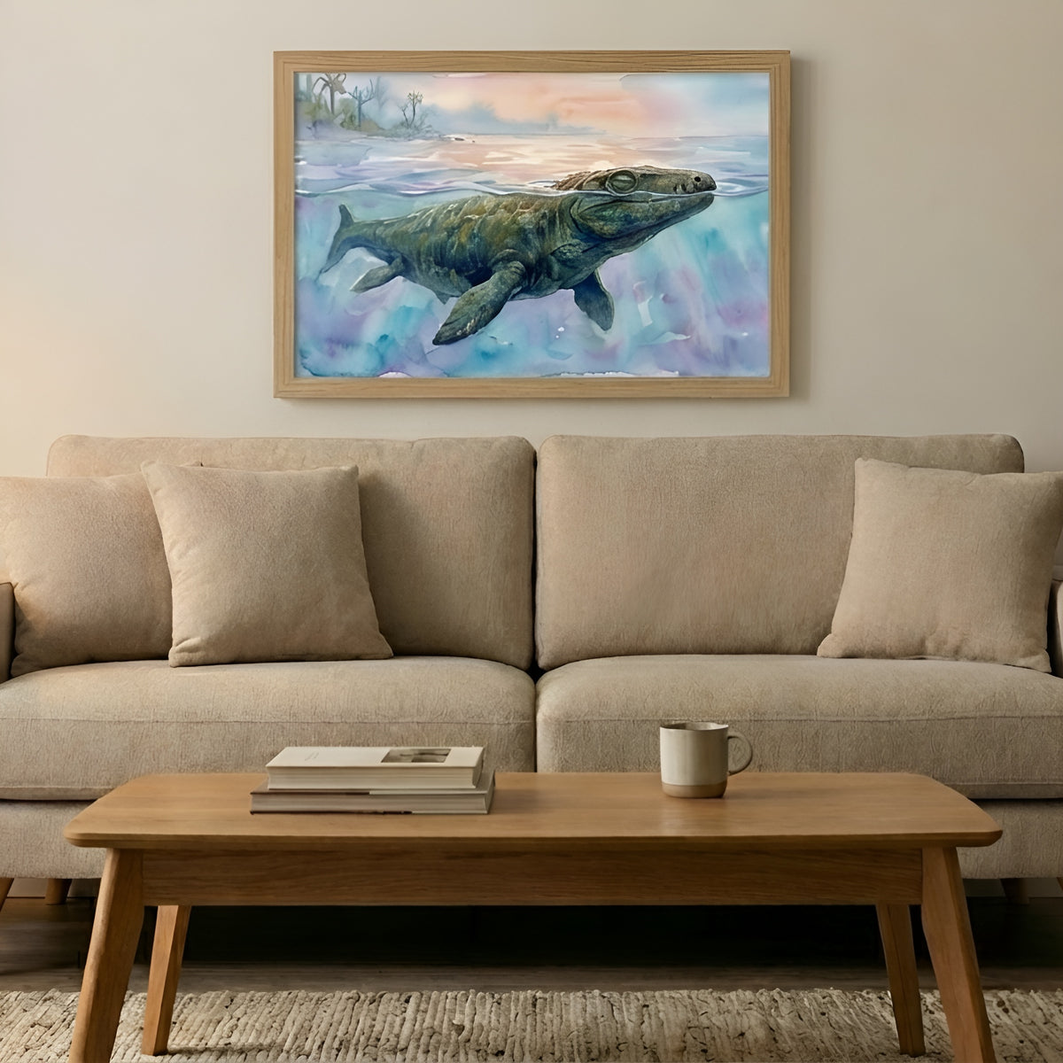 Mosasaurus | Sleeping Dinosaurs Posters – 60 × 40 cm (23.6 × 15.7 in)