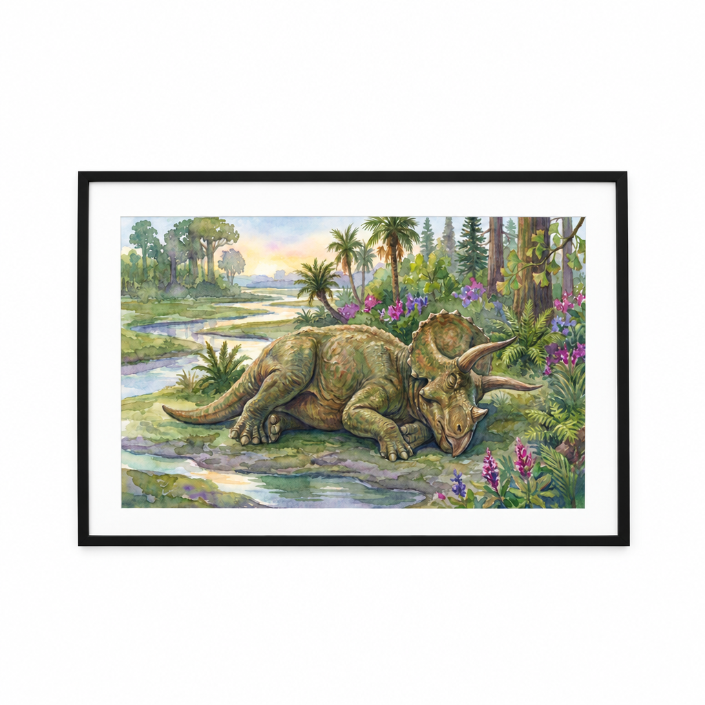 Triceratops | Sleeping Dinosaurs Posters