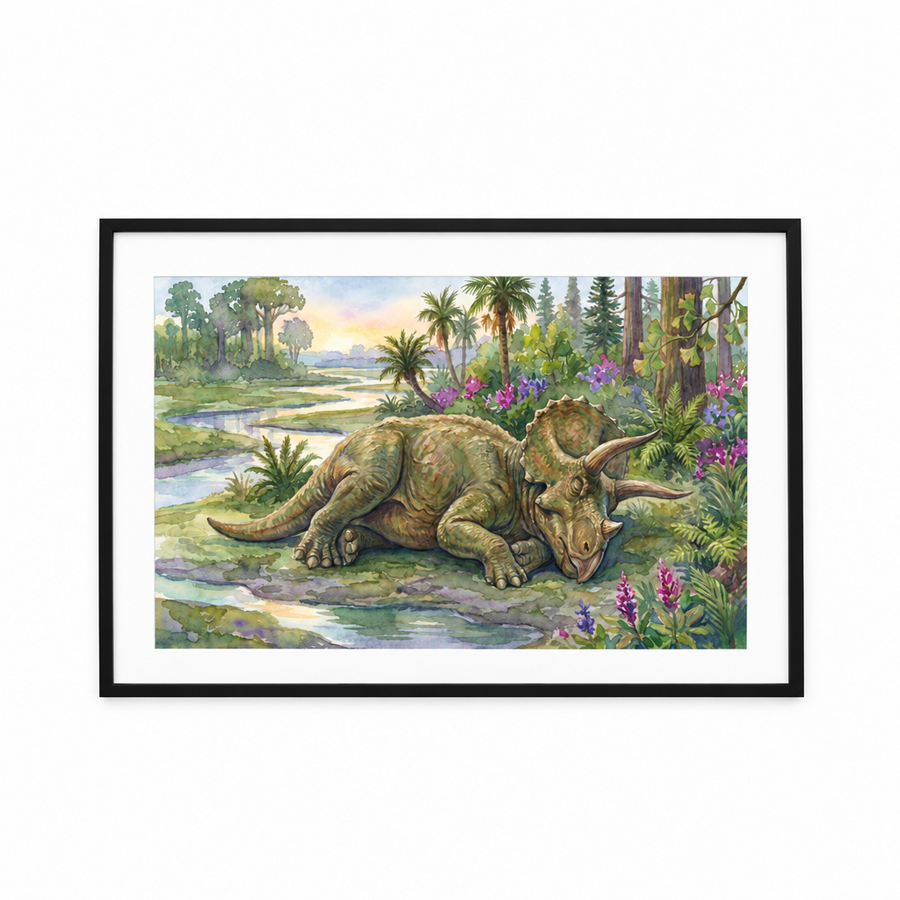 Triceratops | Sleeping Dinosaurs Posters