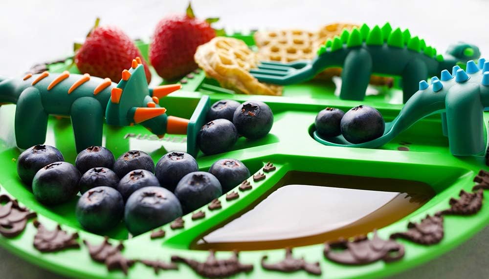 Dinosaur Dinnerware Plate & Utensil Set - photo 4