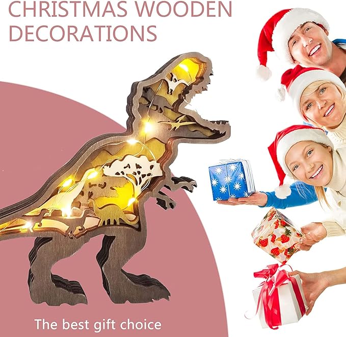 Wooden Dinosaur Light Decoration - photo 6