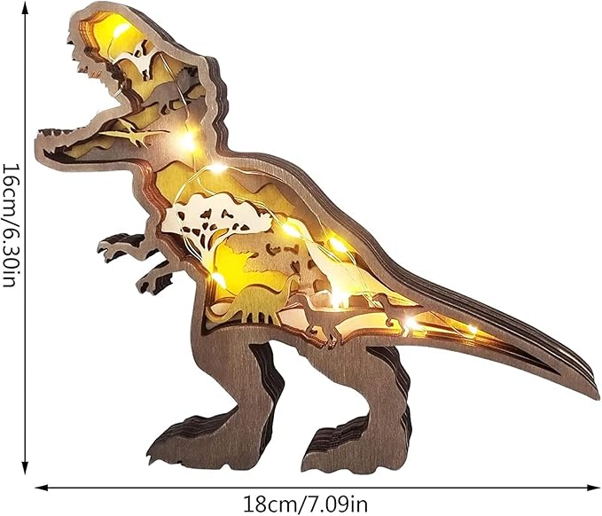 Wooden Dinosaur Light Decoration - photo 7