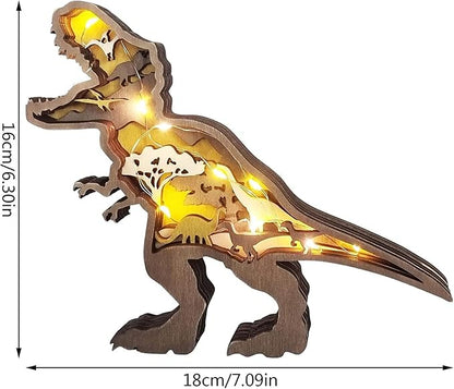 Wooden Dinosaur Light Decoration - Dinosaur Hub