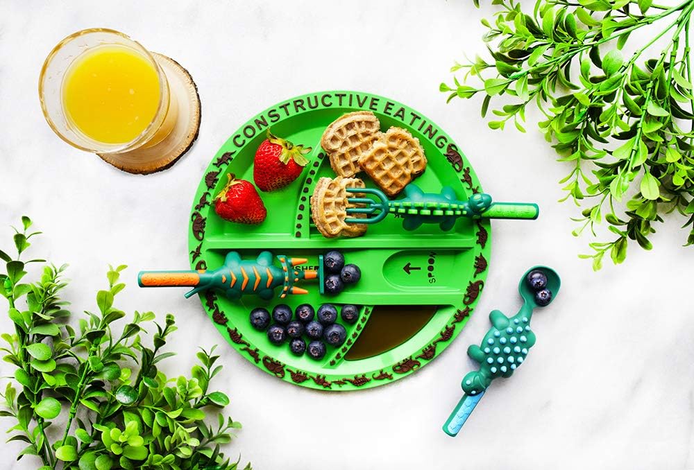 Dinosaur Dinnerware Plate & Utensil Set - photo 3