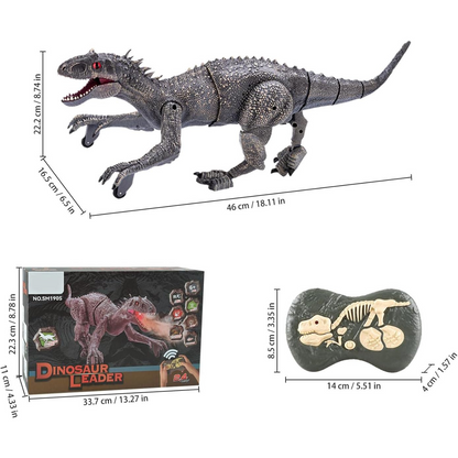 Remote Control Indominus Rex Dinosaur Toy – Roaring, Walking & Fog-Spraying