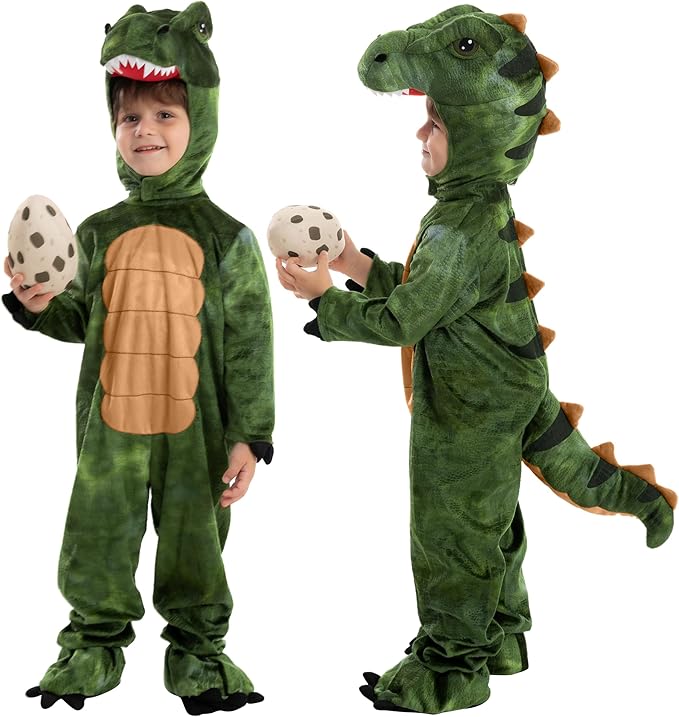 T-Rex Dinosaur Onesie/Costume – Green / 110 / Green / 120