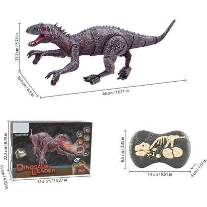 Remote Control Indominus Rex Dinosaur Toy – Roaring, Walking & Fog-Spraying