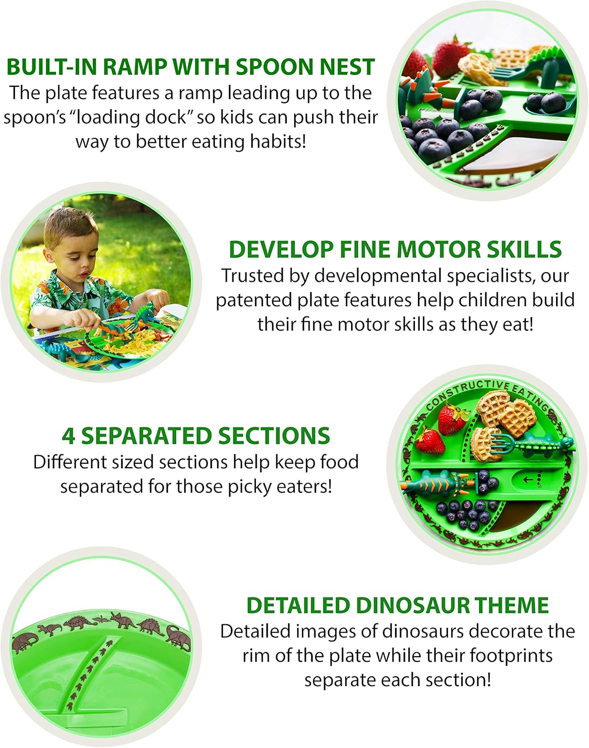 Dinosaur Dinnerware Plate & Utensil Set - photo 6