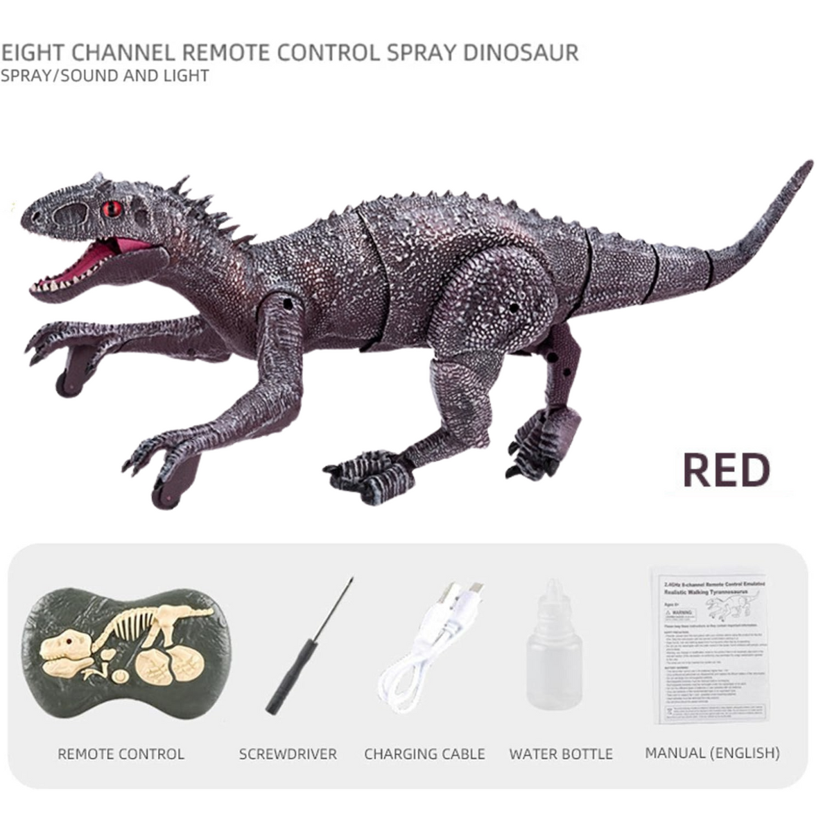 Remote Control Indominus Rex Dinosaur Toy – Red