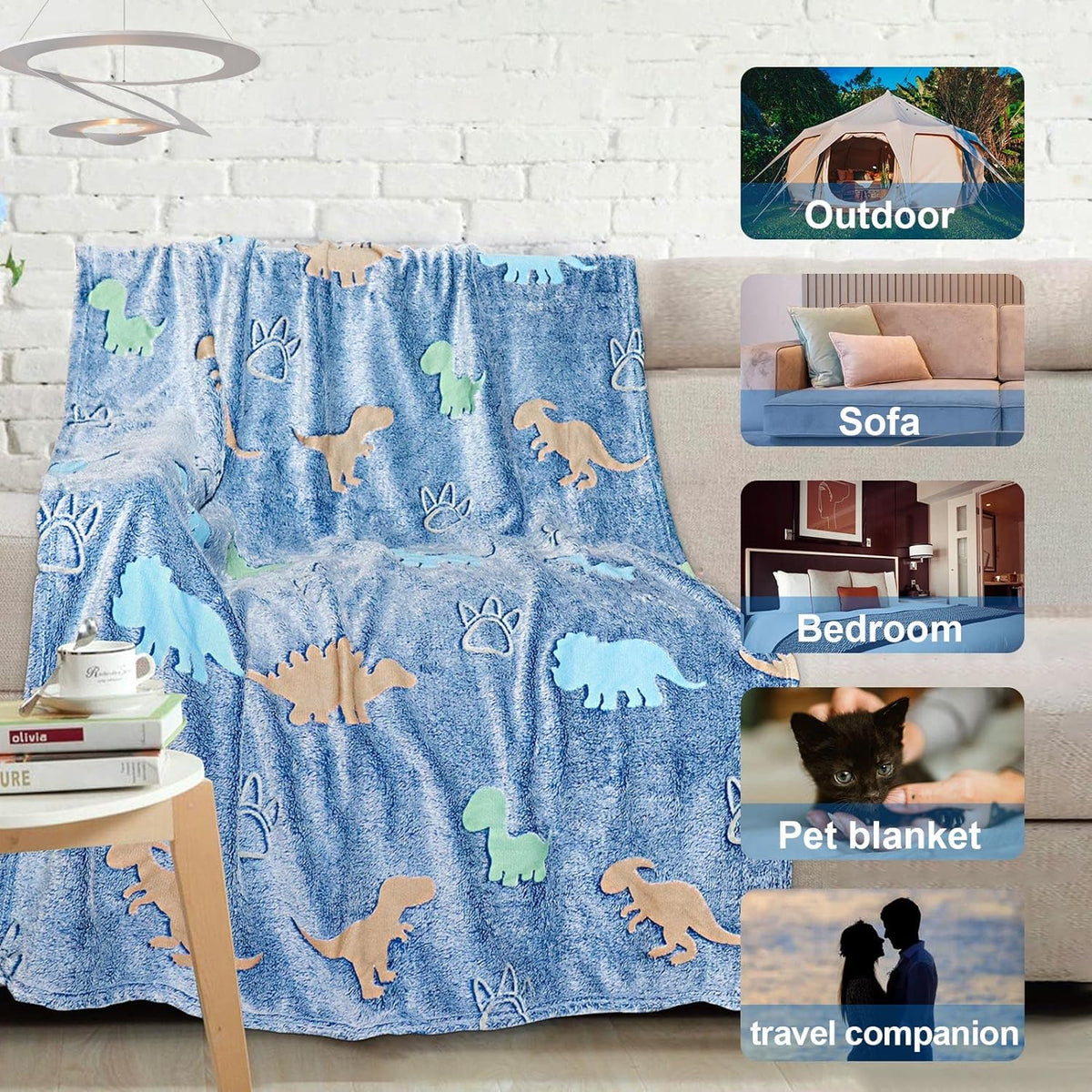 Glow-in-the-Dark Dinosaur Blanket - photo 2
