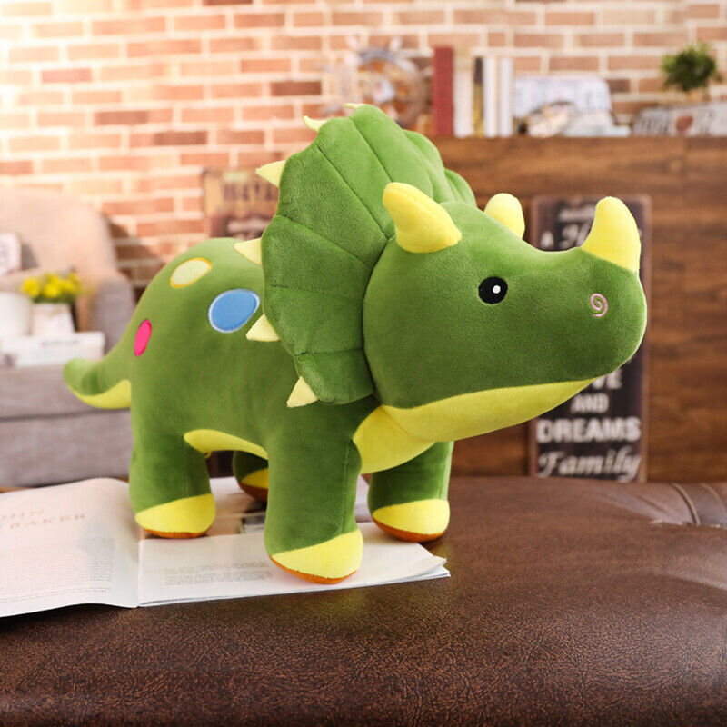 Triceratops Plush Toy – Soft & Colorful Dino Cuddle Buddy