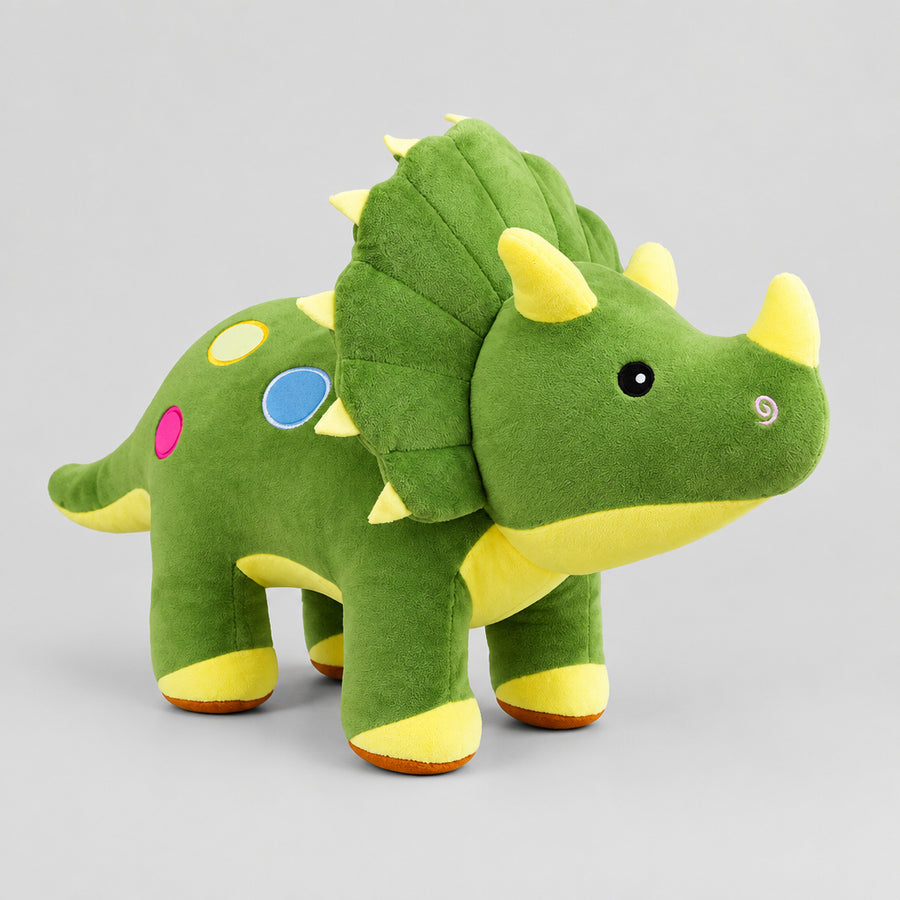 Triceratops Plush Toy – Soft & Colorful Dino Cuddle Buddy