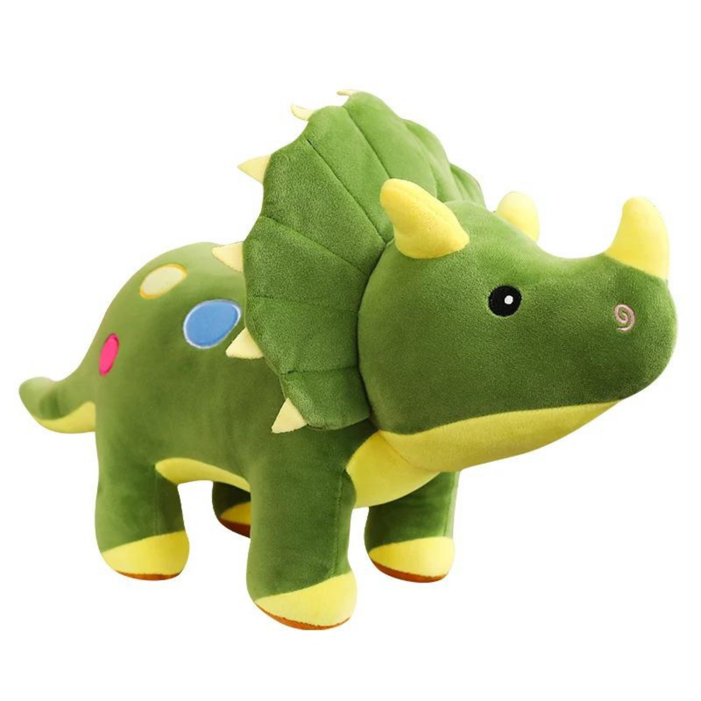 Triceratops Plush Toy – Soft & Colorful Dino Cuddle Buddy