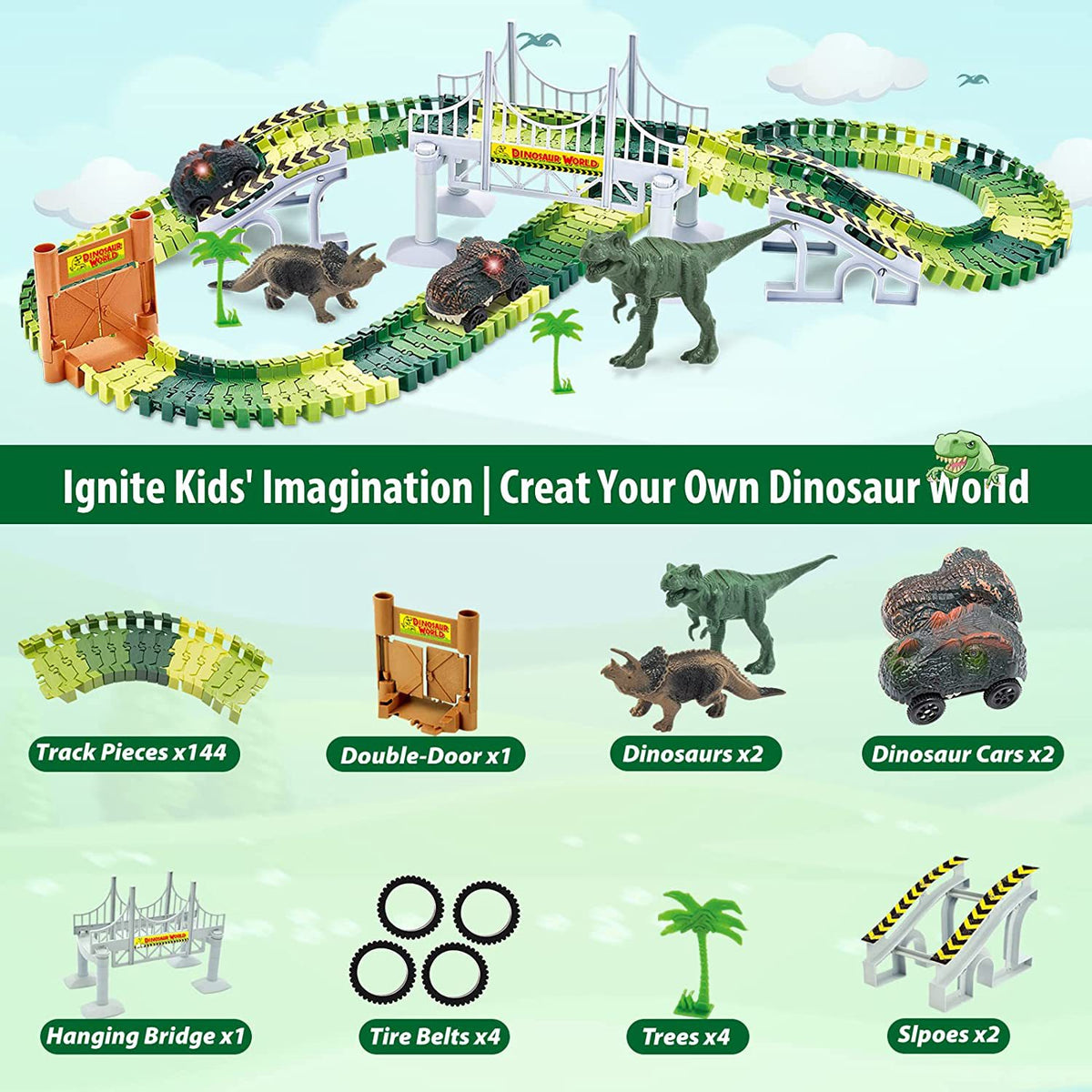 Roller coaster dinosaur train race track - photo 2