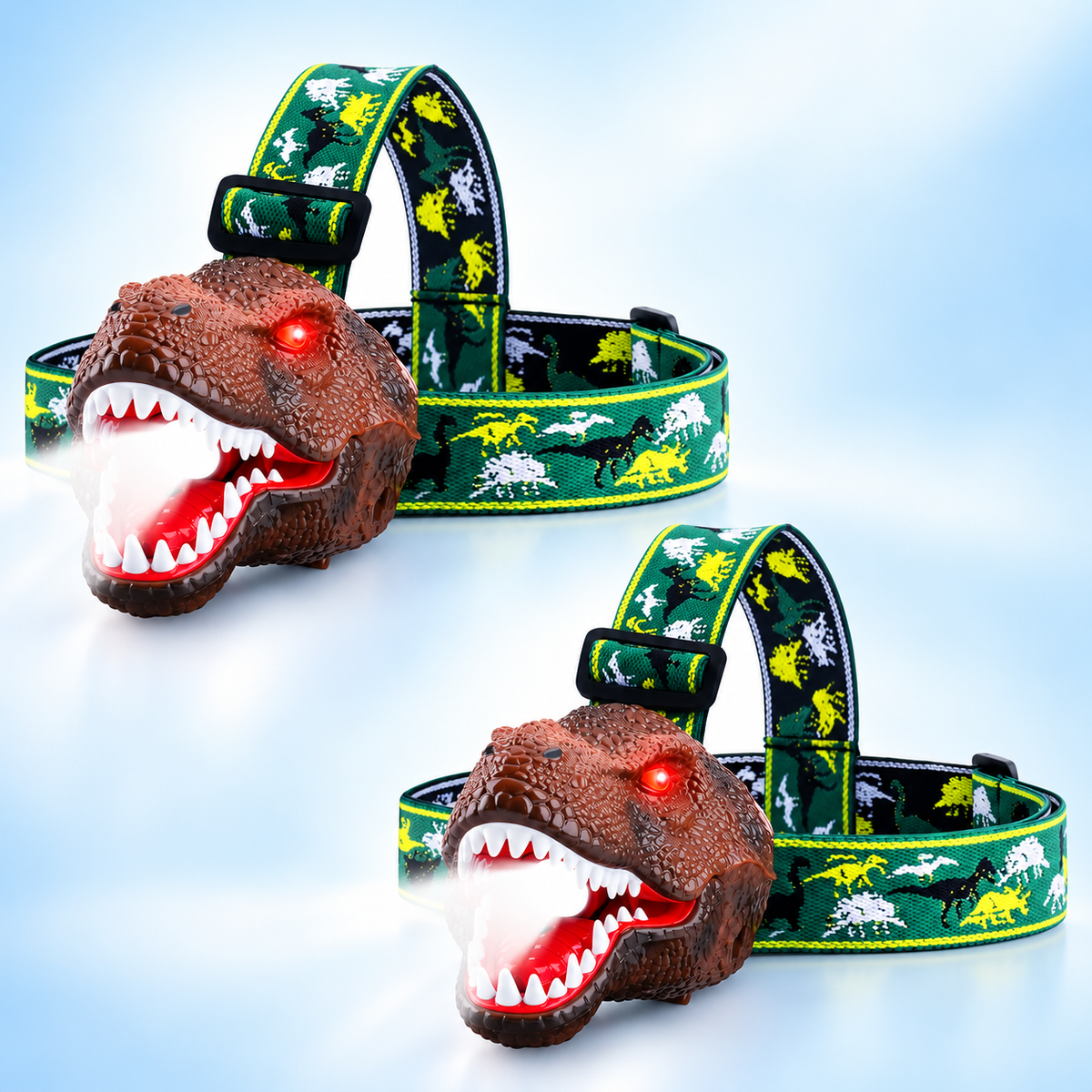 Dinosaur headlamp for kids 2-pack