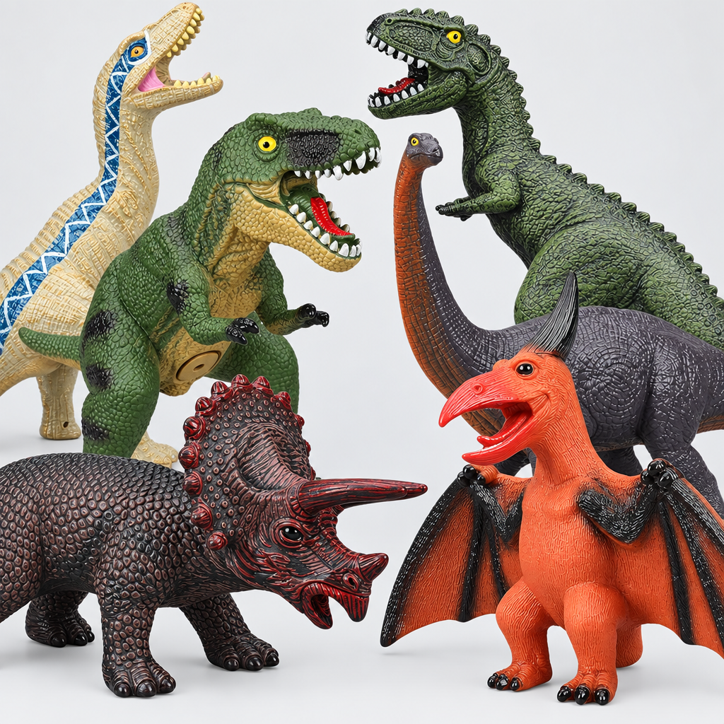 6 Piece Jumbo Dinosaur Toys